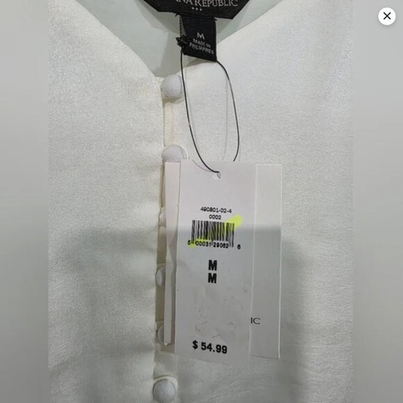 NWT Banana Republic Elegant White Women's Top Tank - Picture 6 of 13